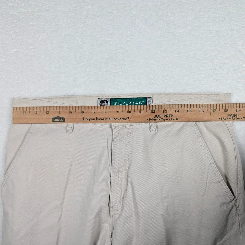 Vintage Levi's Silvertab Cargo Pants Mens 36x34 Khaki Baggy Wide Leg Skater‎ Y2K